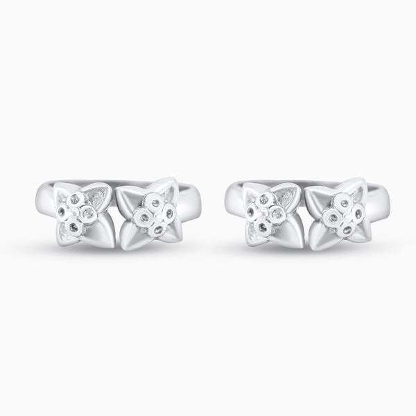 Open Square Toe-Rings (Pair)