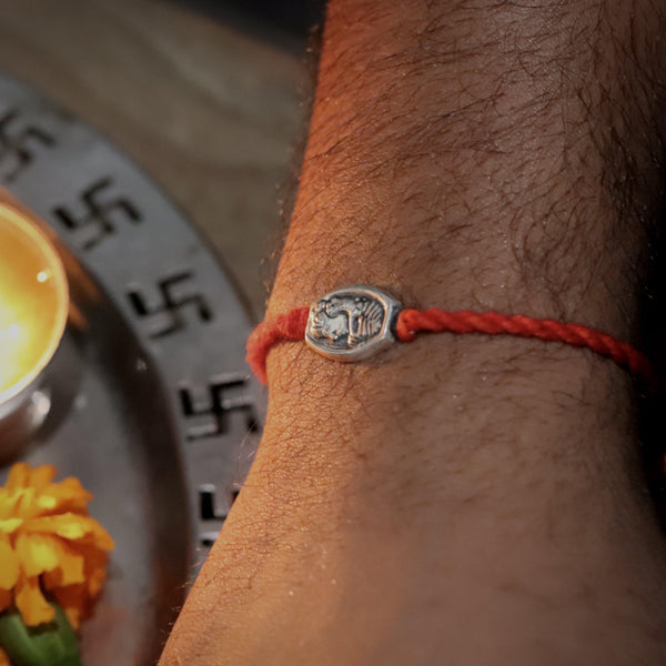 Handcrafted Silver Alexander Rakhi - Smith Jewels