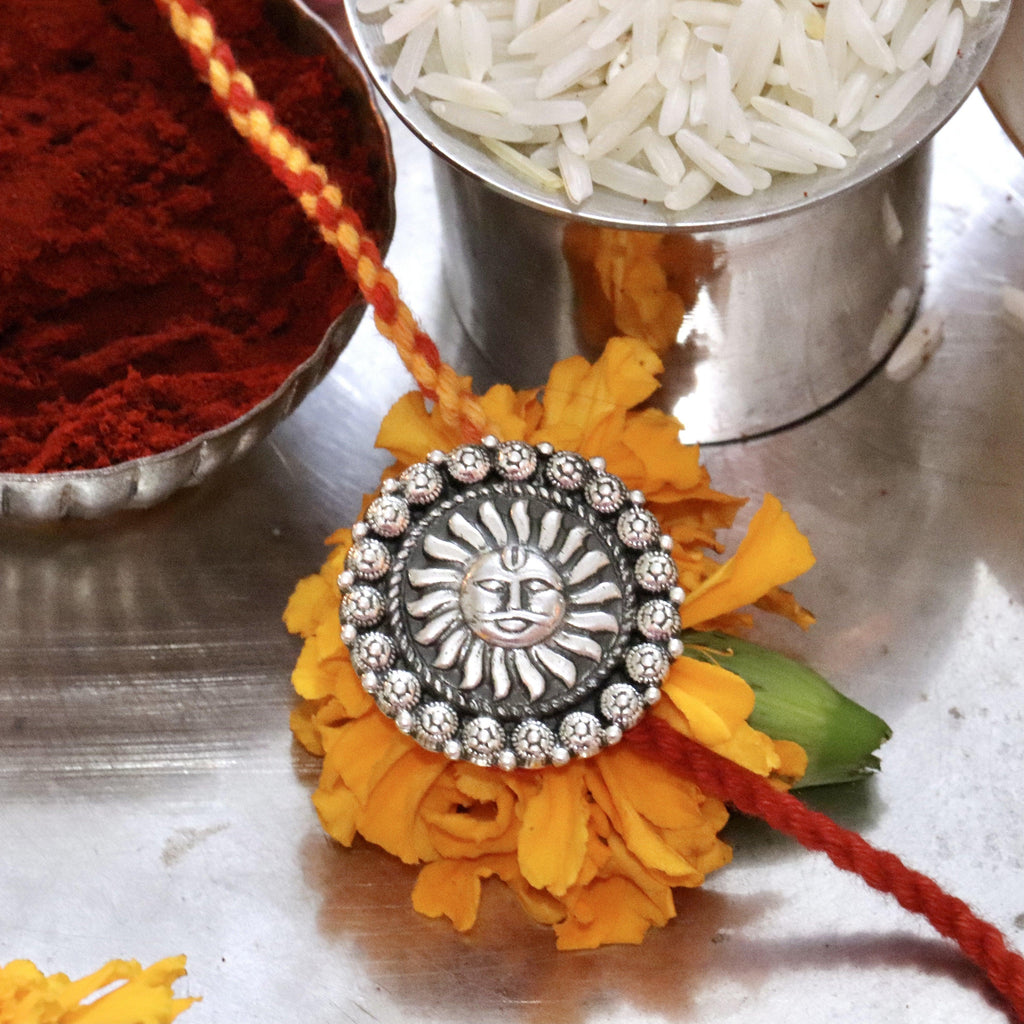 Handcrafted Suraj Rakhi cum Brooch - Smith Jewels
