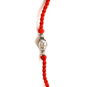 Aries Silver Rakhi (March 21 - April 19)- Crystal Quartz