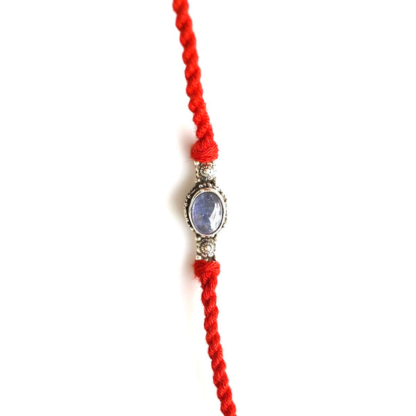 Sagittarius Silver Rakhi (November 22 - December 21-Tanzanite