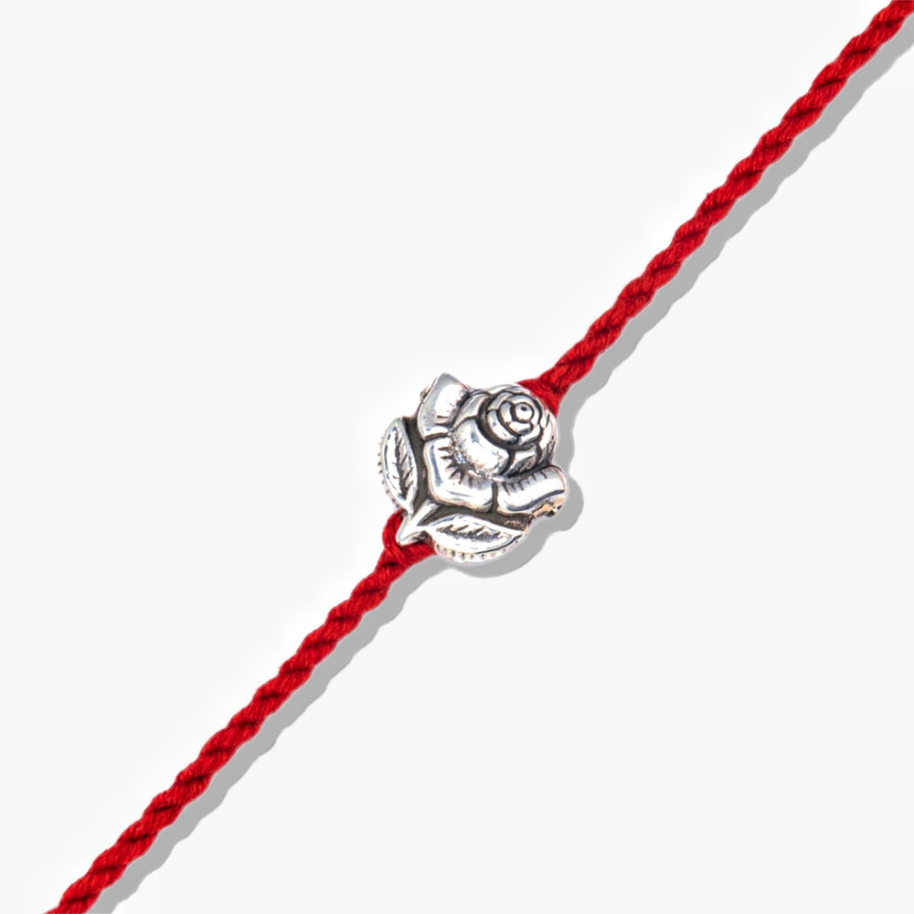 Silver Rose Rakhi cum Brooch
