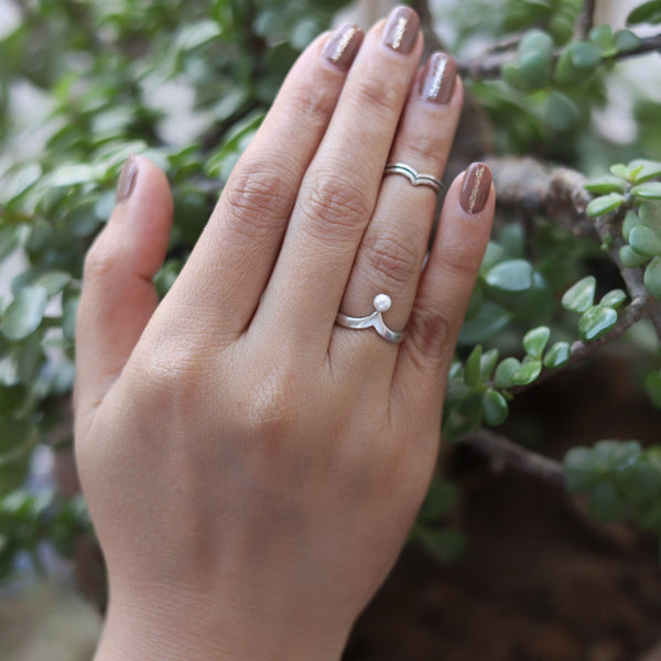 Stacked Chevron Middi Ring