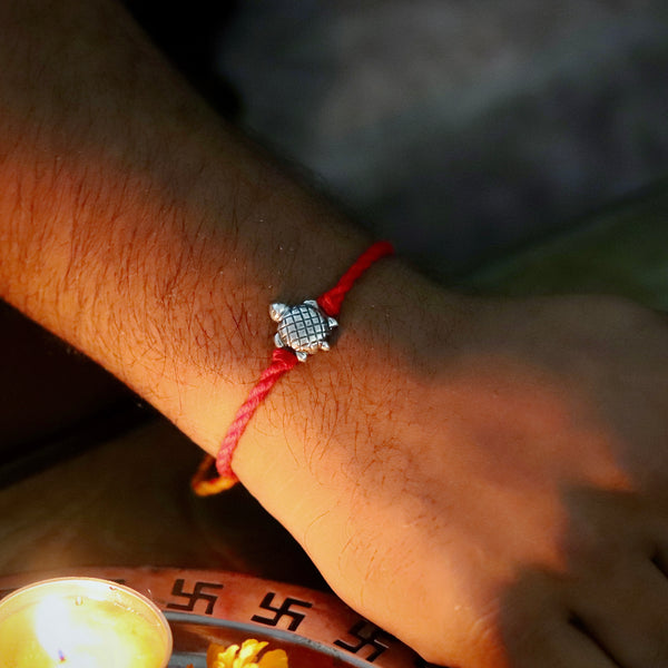 Silver Turtle Rakhi