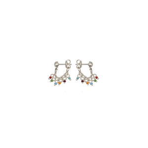 Rainbow Pearl Droplets Earrings