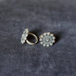 Silver Blossom Toe-Rings (Pair)
