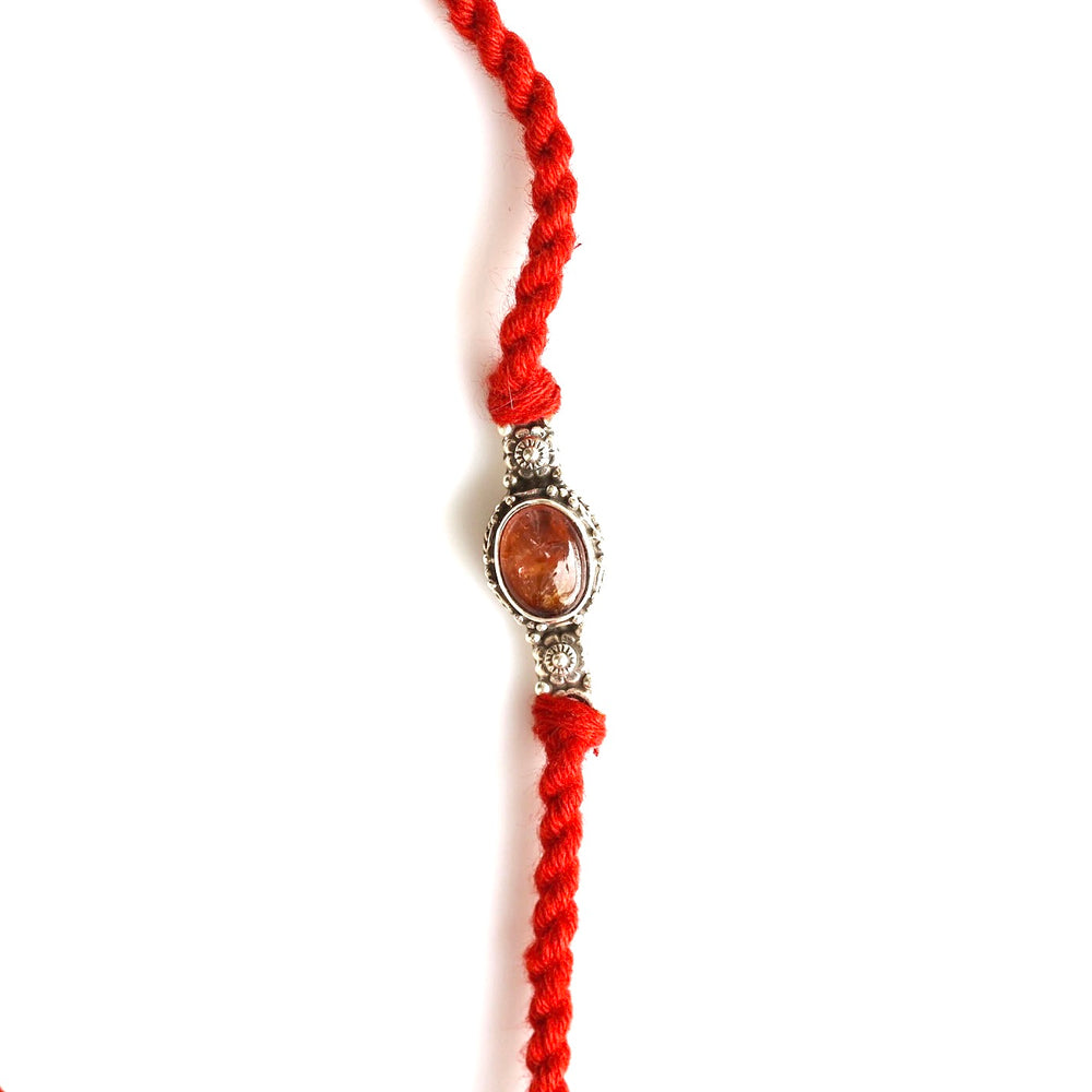 Libra Silver Rakhi (September 23 - October 22)-Tourmaline