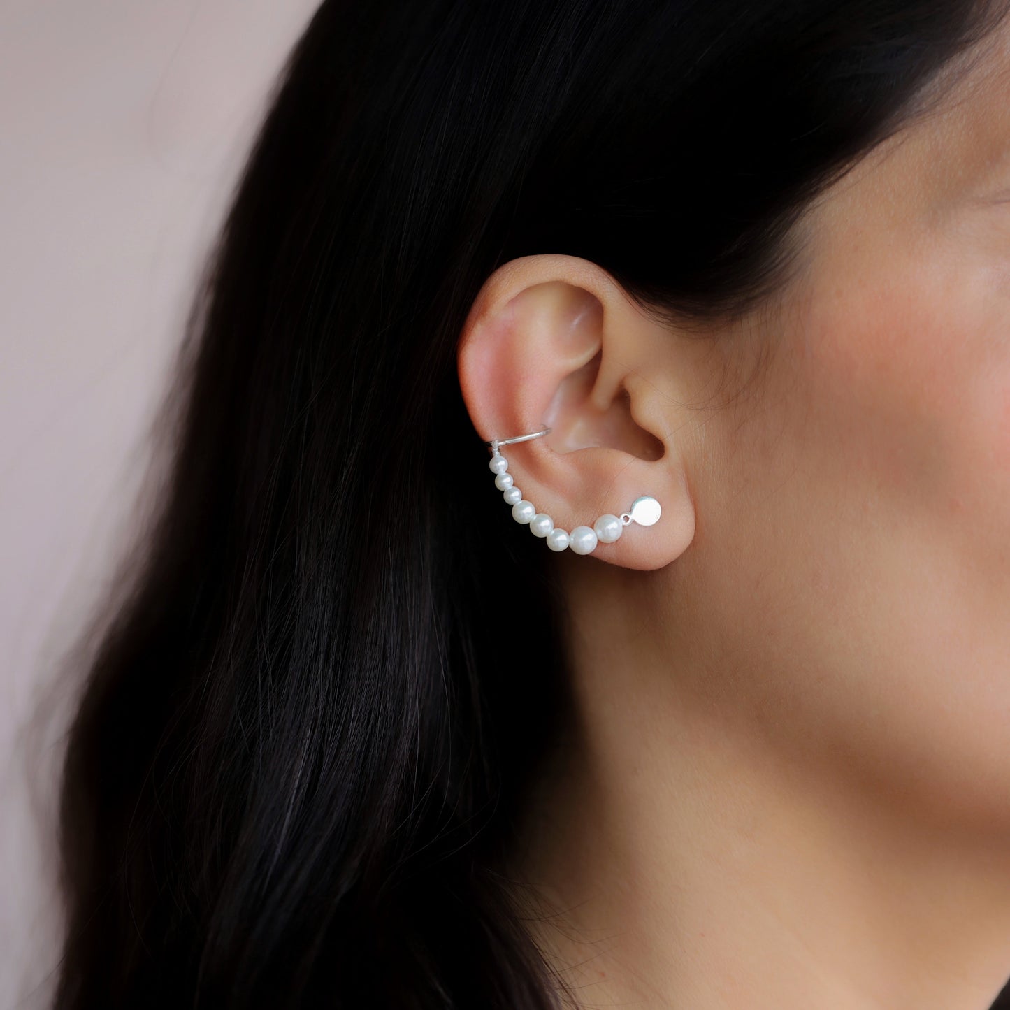 Pearls Cuff Earrings