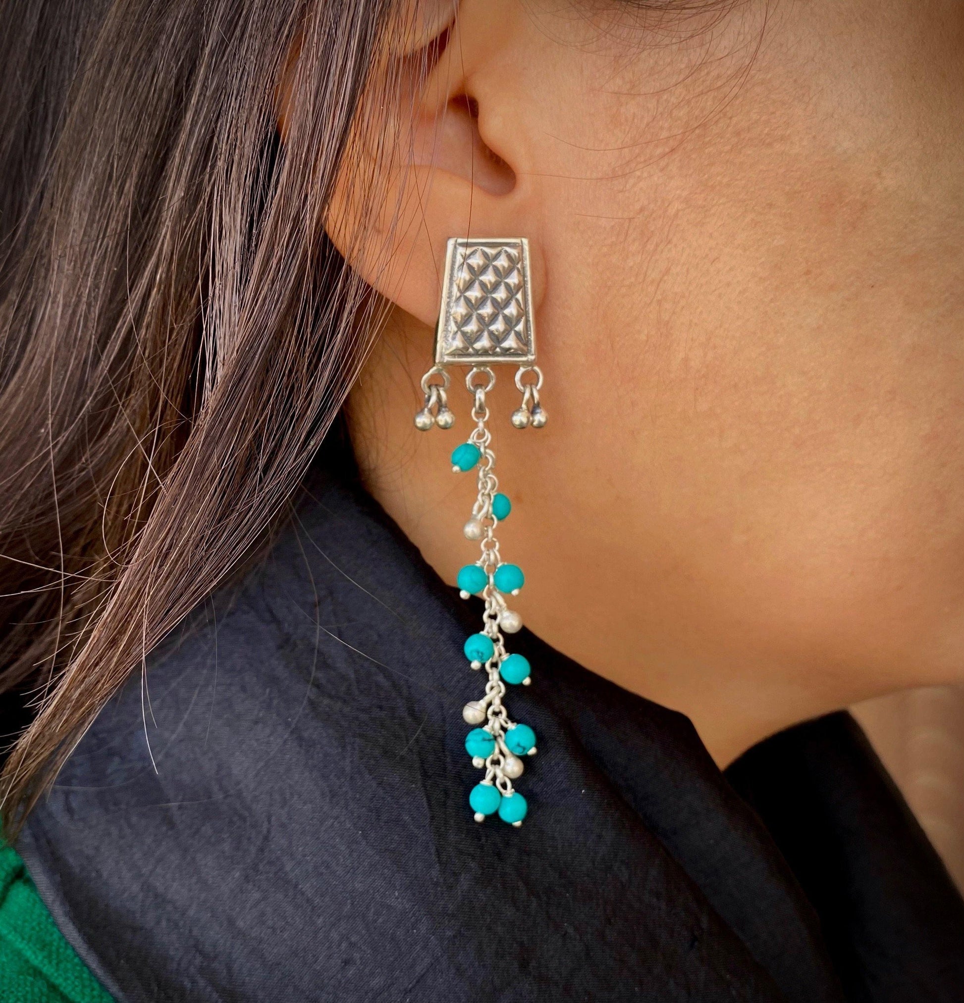 Inca Turquoise Droplets Earrings - Smith Jewels