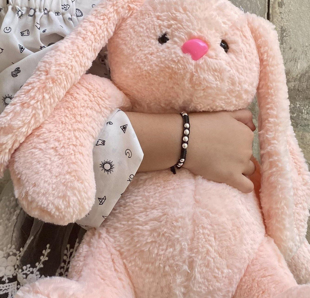 Kids Silver Ball Nazarbattu - Smith JewelsWrist Wear