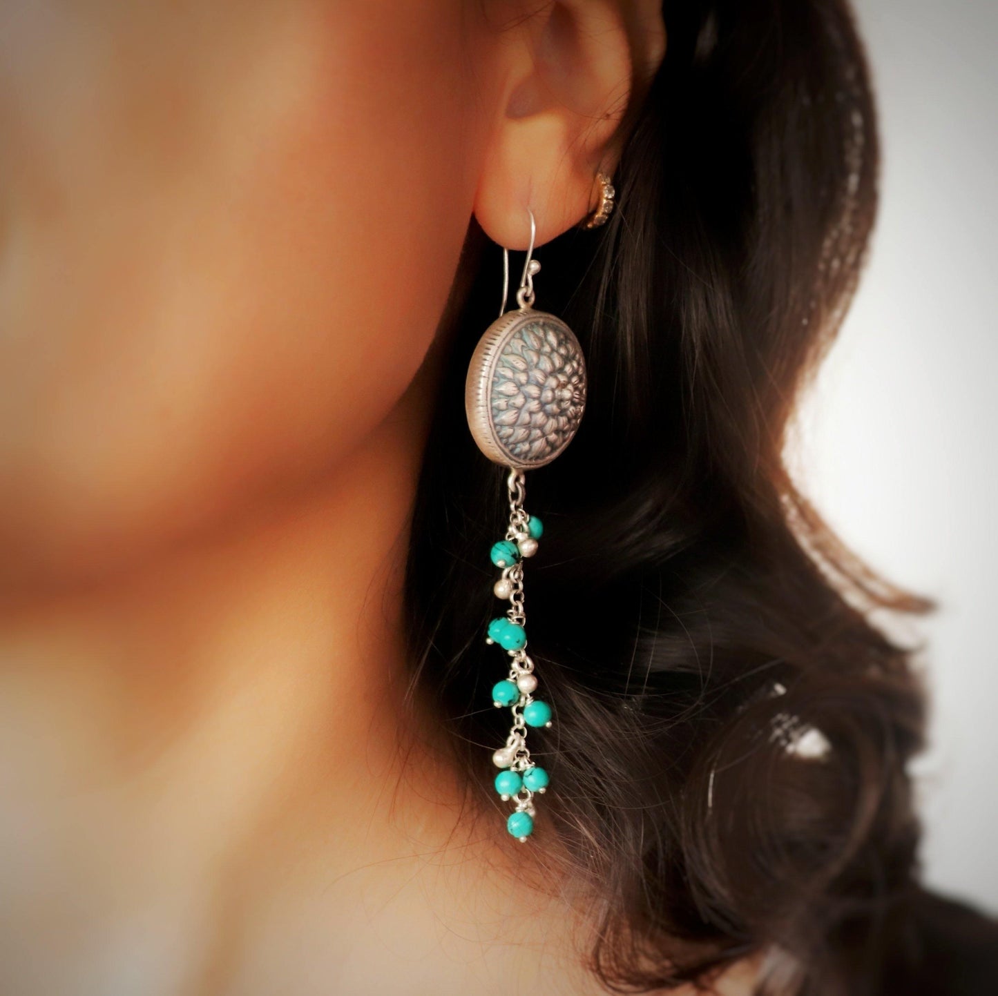 Mandala Turquoise Earrings - Smith Jewels