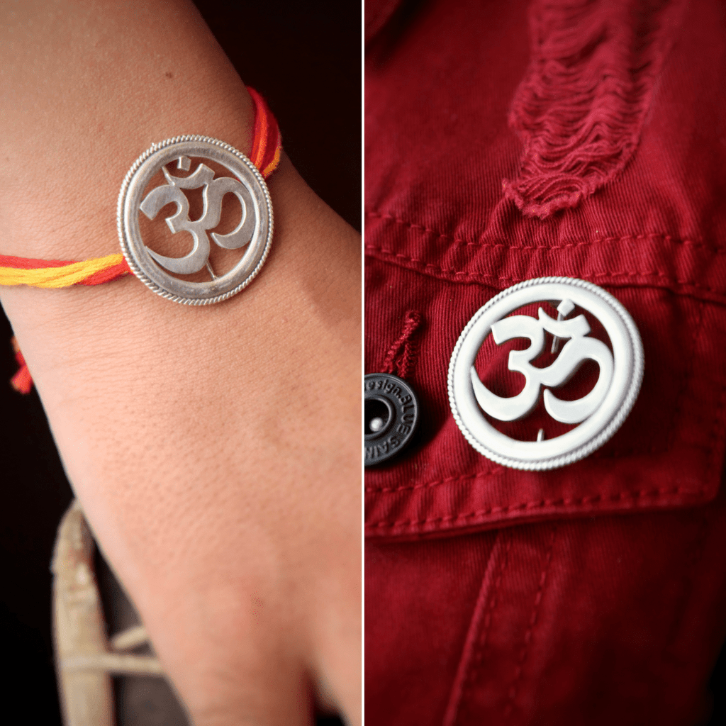 Om Rakhi cum Brooch - Smith JewelsRakhi