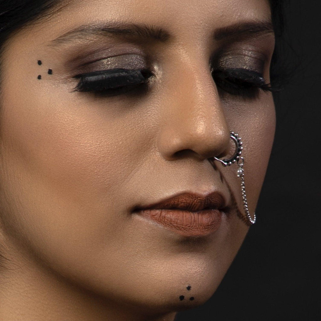 Pearl Chain Nath (wire or Clip - on) - Smith JewelsNose Accessories