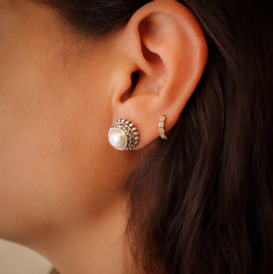 Pearl Rava Set- (Earrings | Rings | pendant) - Smith Jewels