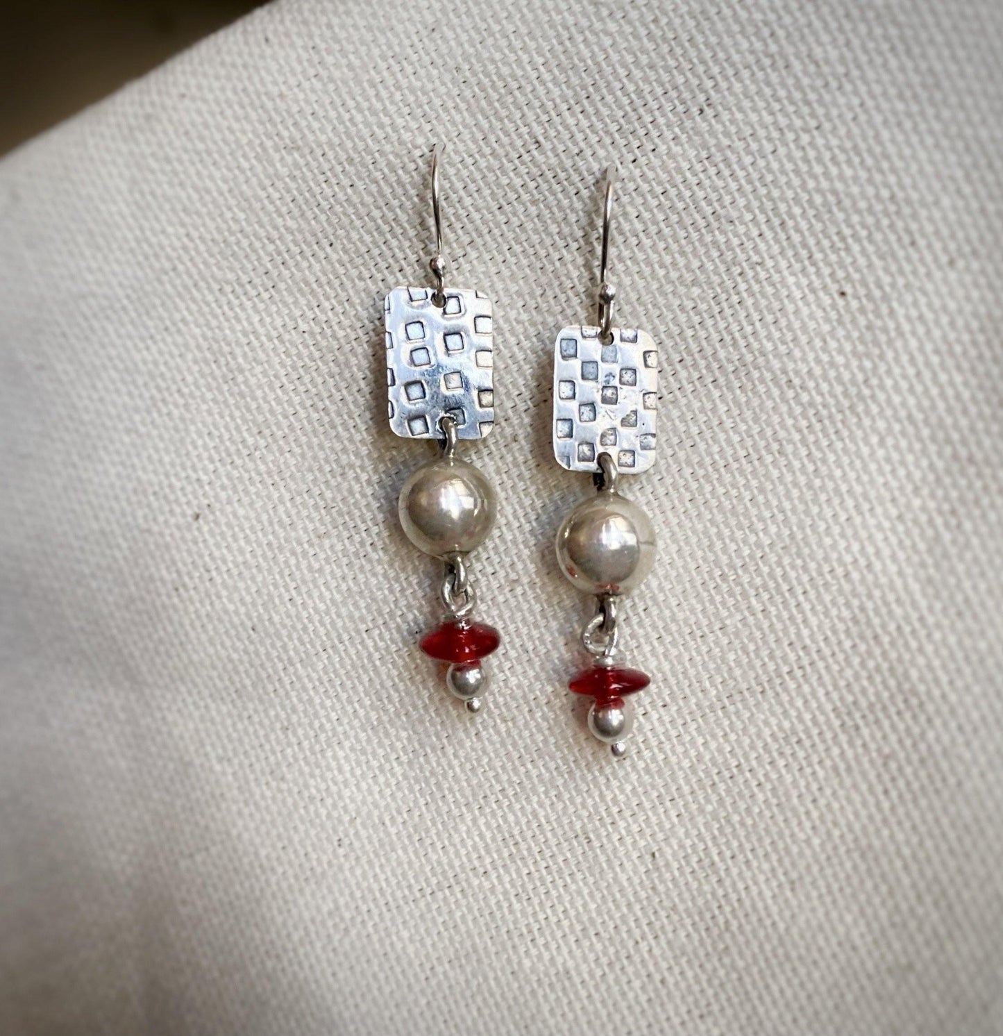 Red Dainty Earrings - Smith Jewels