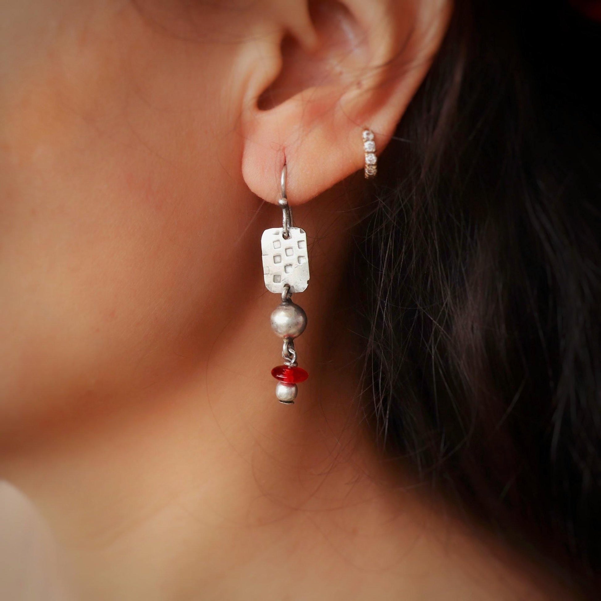 Red Dainty Earrings - Smith Jewels