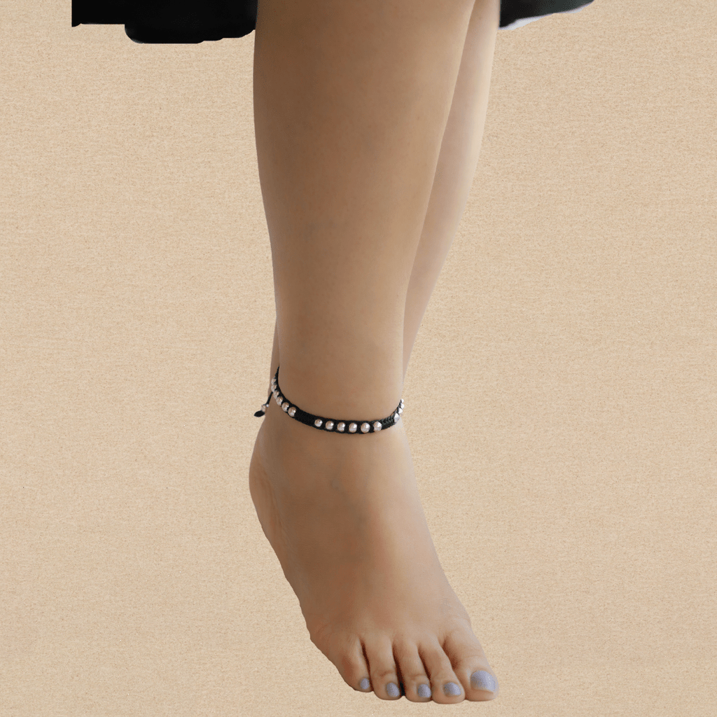 Silver Ball Nazarbattu anklet - Smith JewelsAnklet