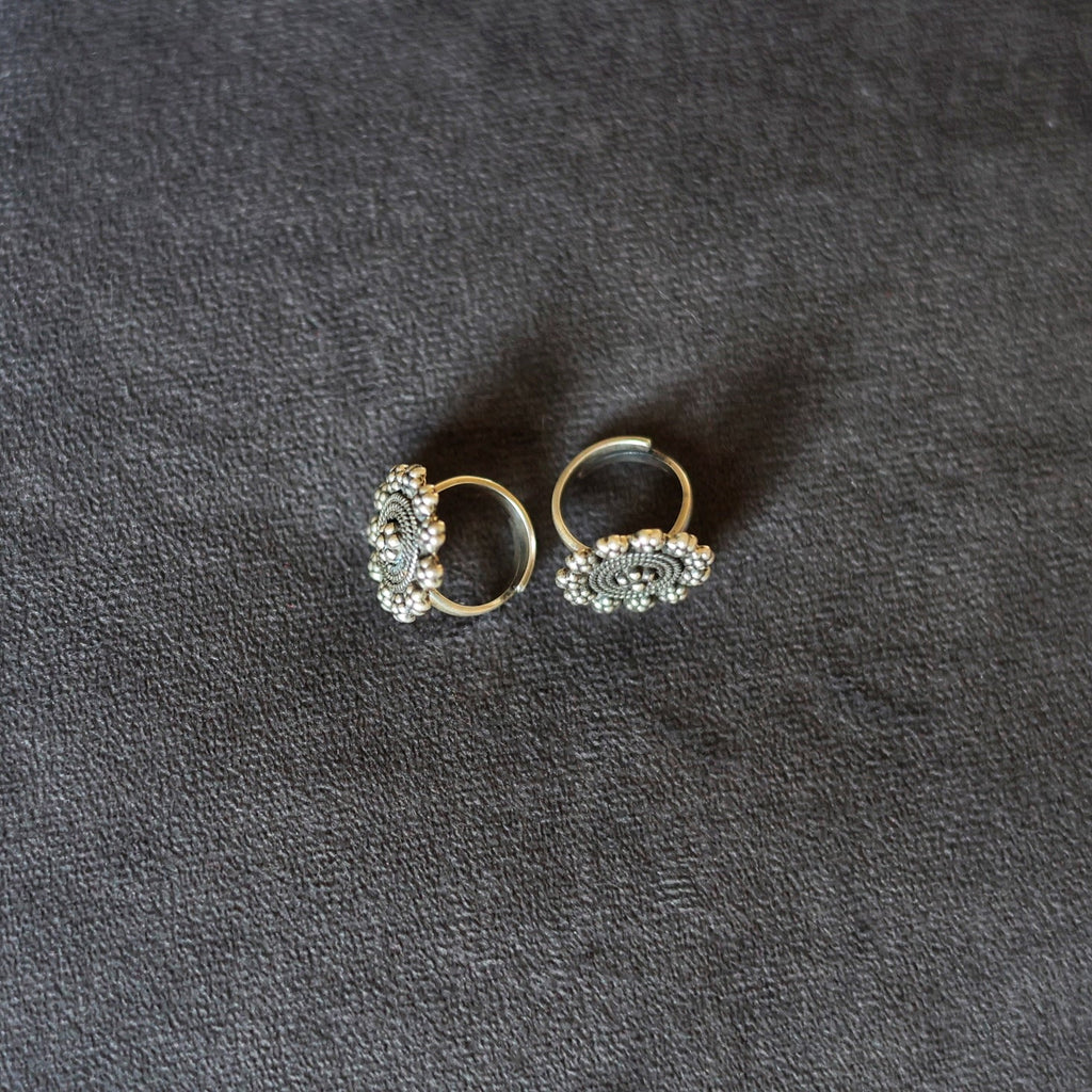 Silver Blossom Toe - Rings (Pair) - Smith JewelsToering