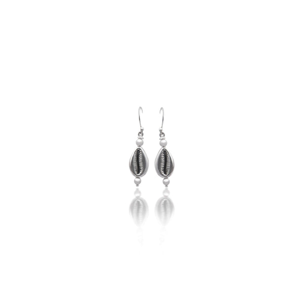 Silver Cowrie Earrings - Smith Jewels