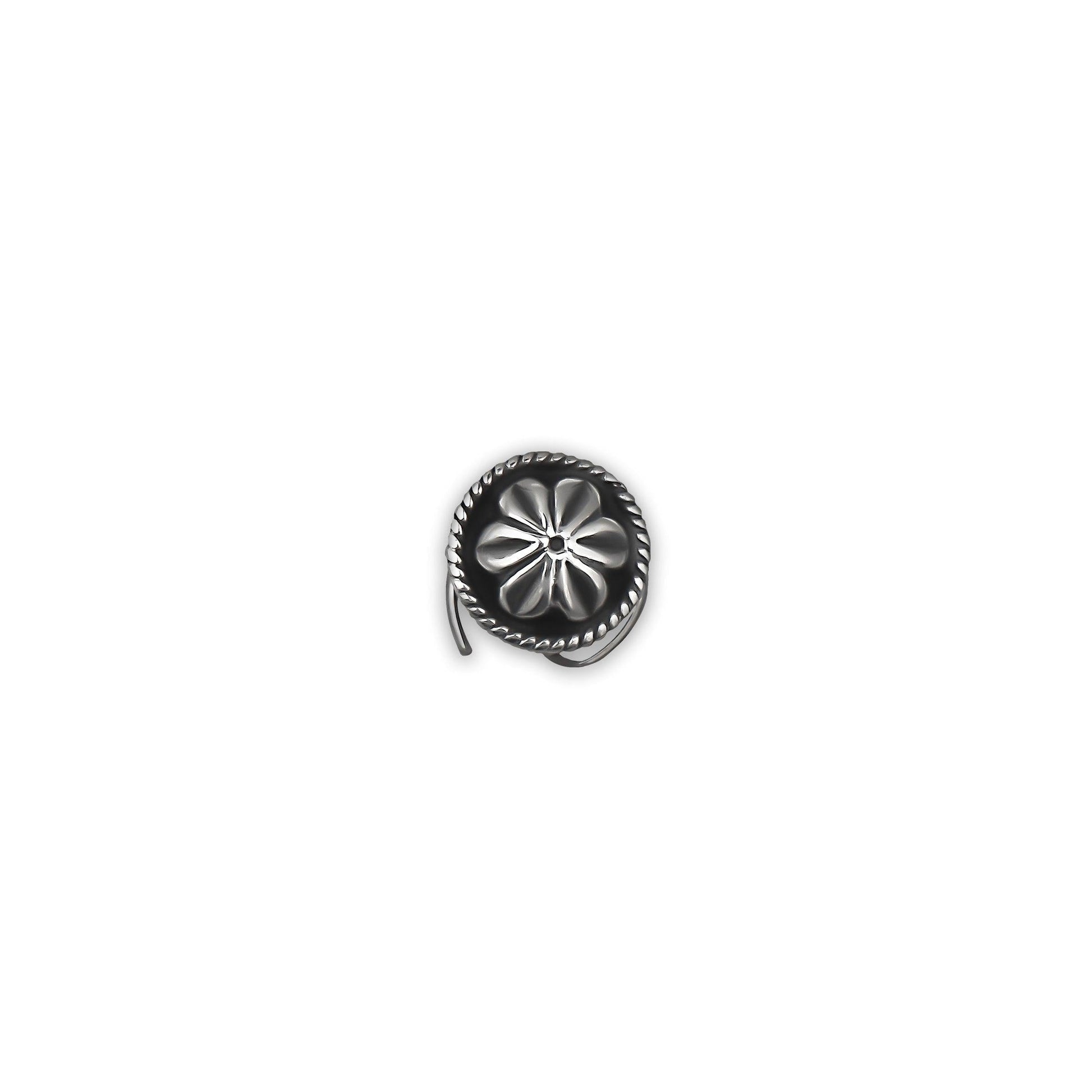 Silver Flower Nose pin( Wire or Clip-on) - Smith Jewels