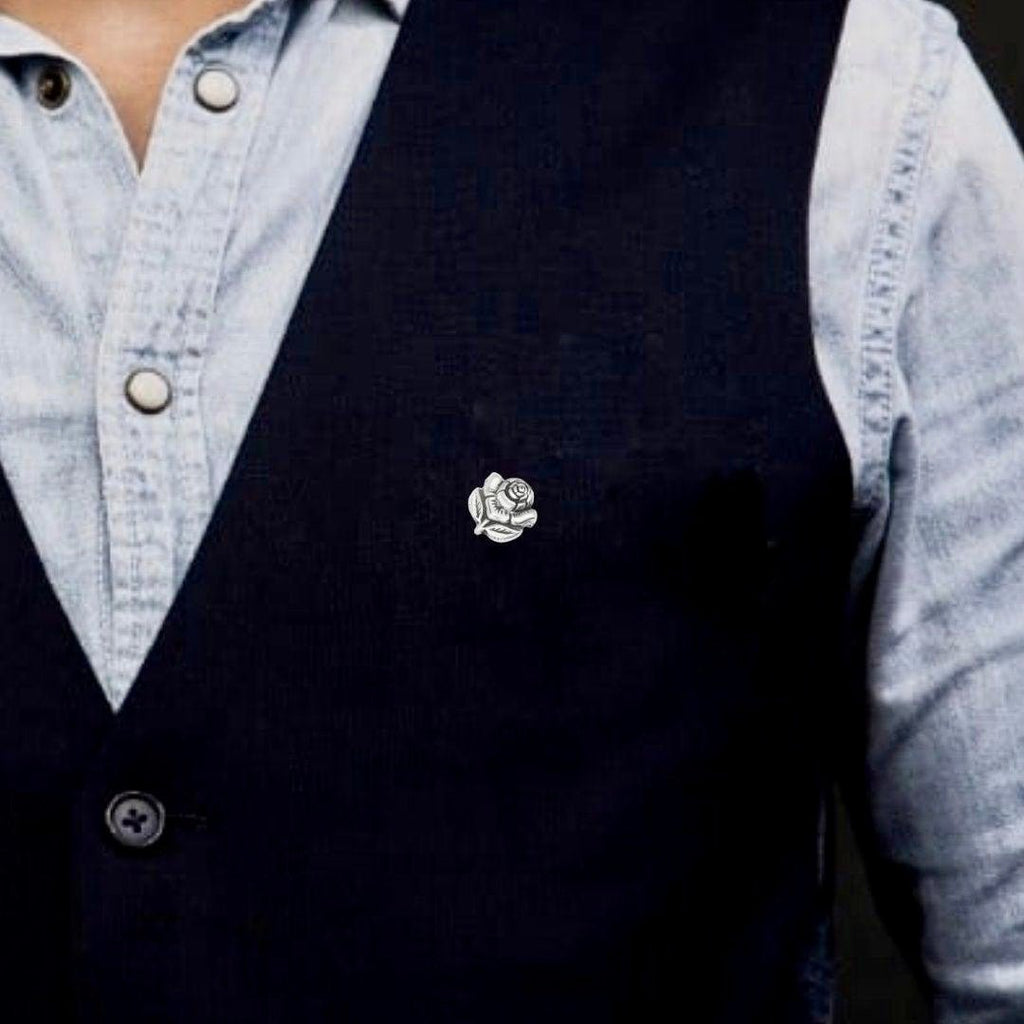 Silver Rose Rakhi cum Brooch - Smith JewelsRakhi