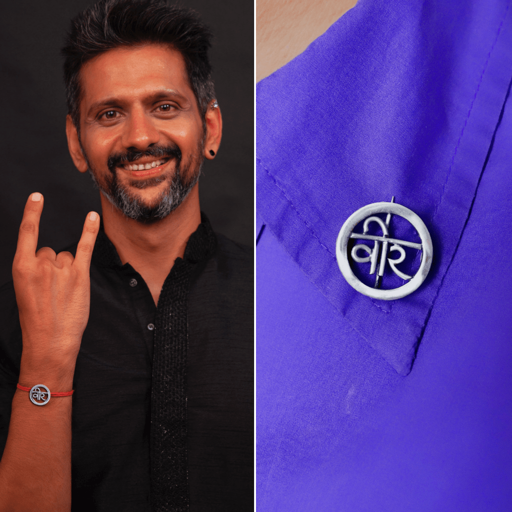 Silver Veer Rakhi cum Brooch - Smith JewelsRakhi