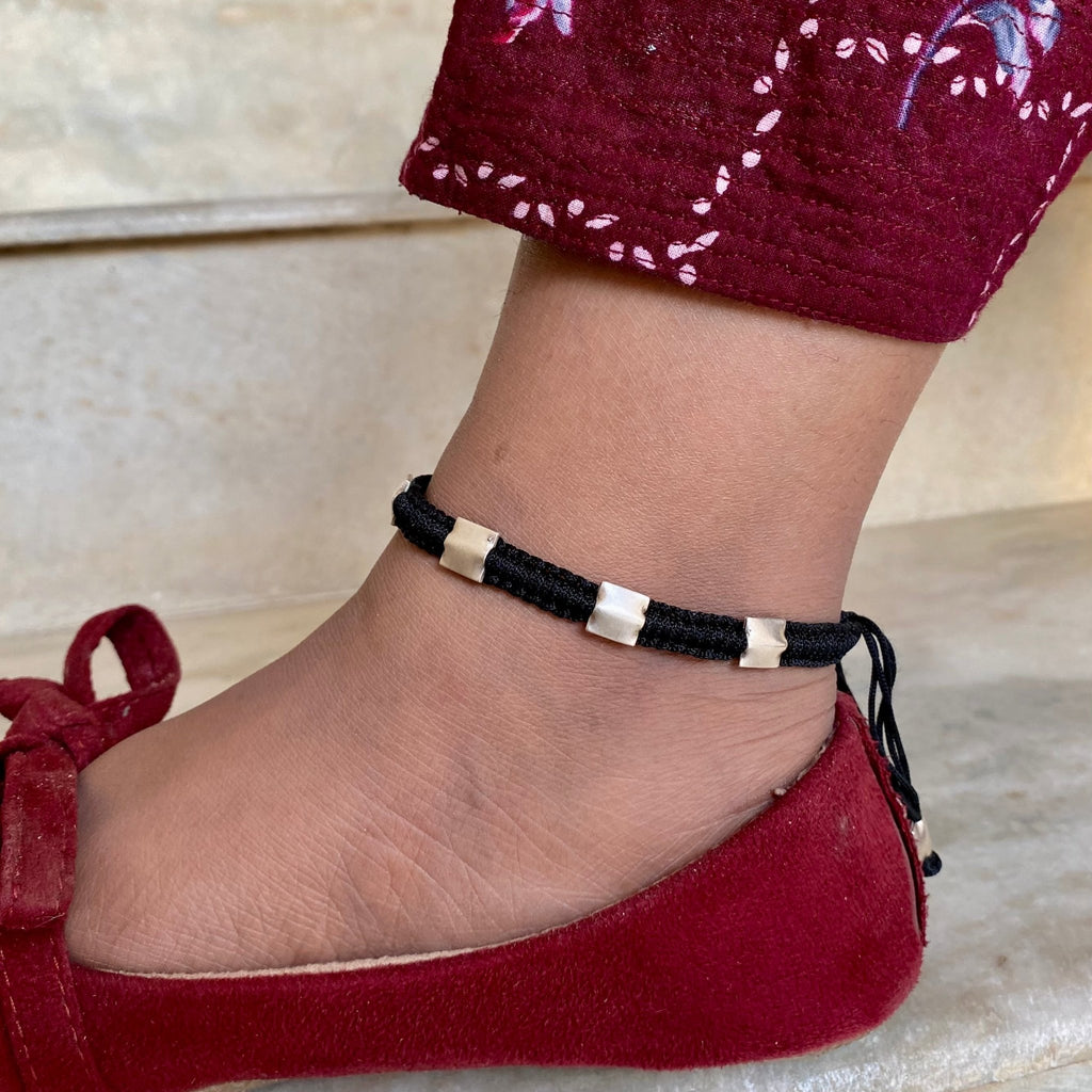 Square Beads Nazarbattu Anklet - Smith JewelsAnklet