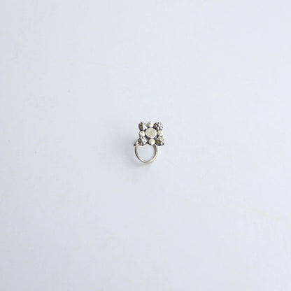 Square Floral Nose Pin (wire or Clip-on) - Smith Jewels
