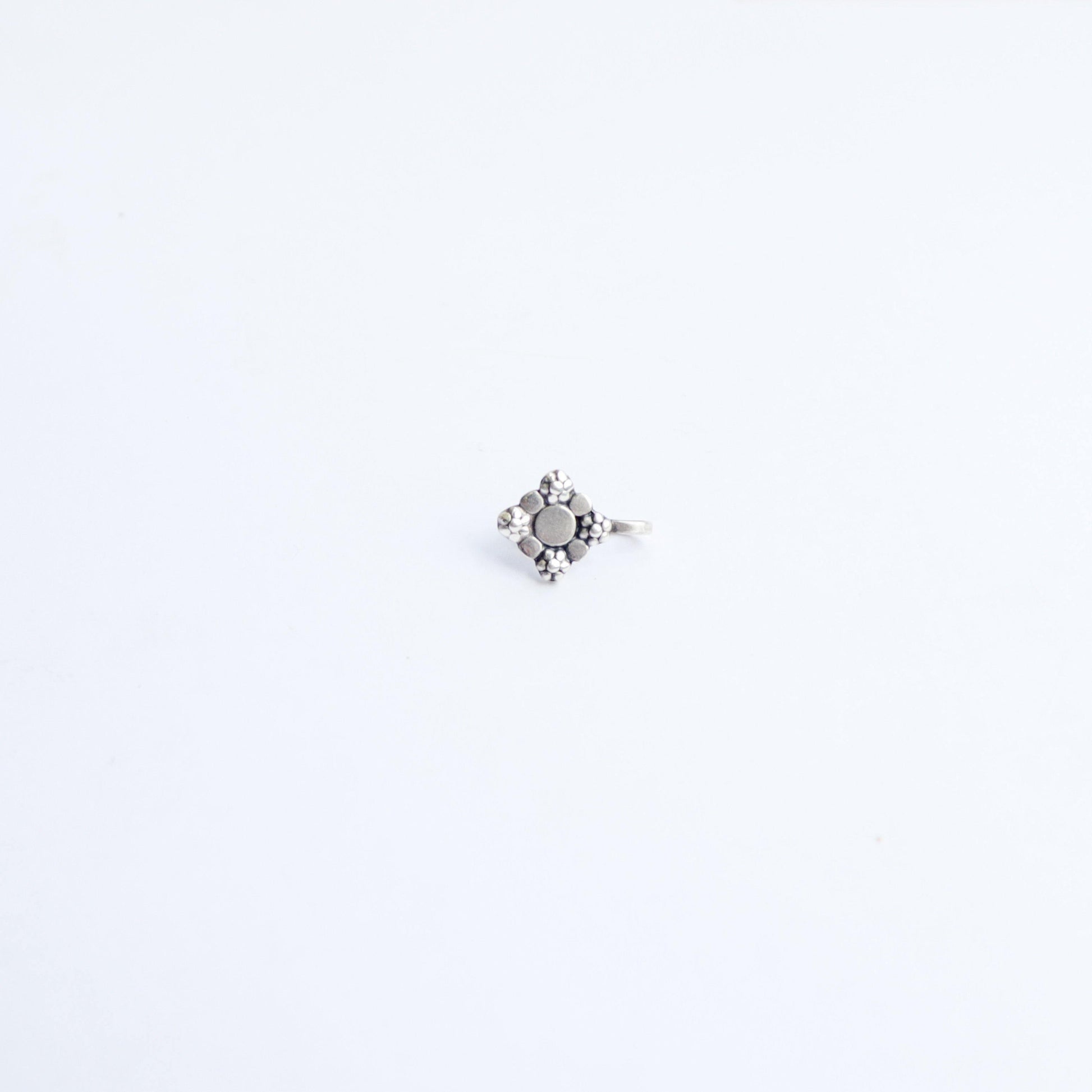 Square Floral Nose Pin (wire or Clip-on) - Smith Jewels