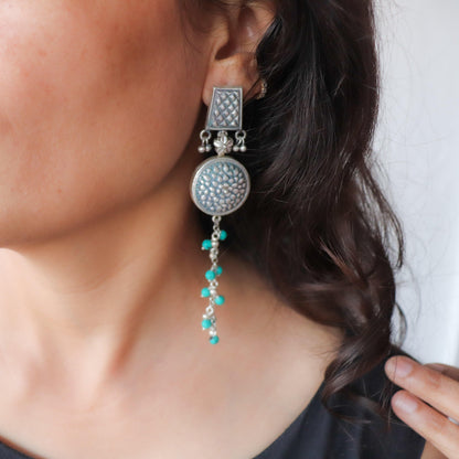 Tri Fusion Turquoise Earrings - Smith Jewels