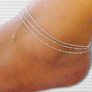 Tri Layered Anklet - Smith Jewels
