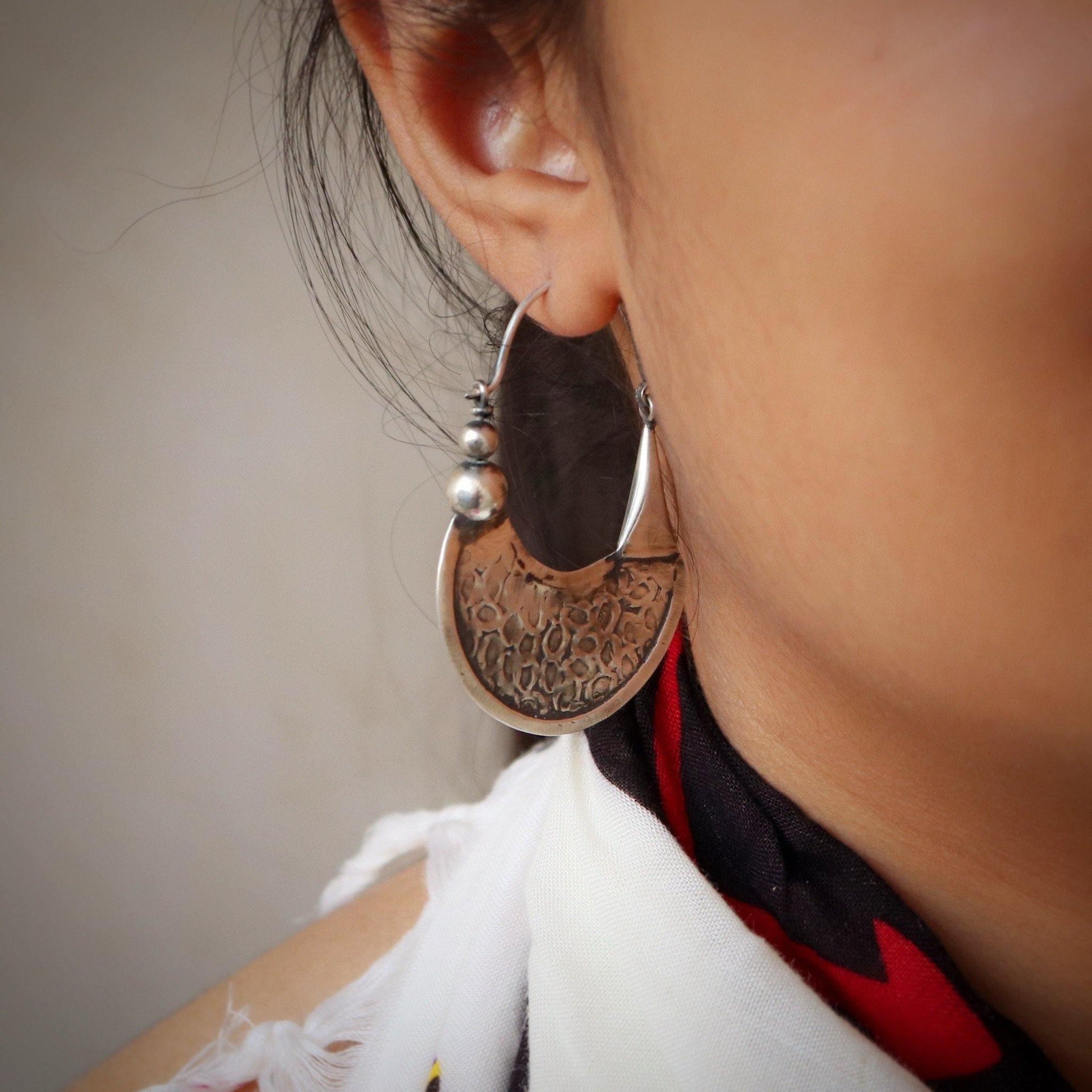 Tribal Hoop  Earrings - Smith Jewels