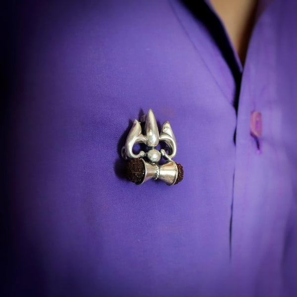 Trishul Damru Brooch - Smith Jewels