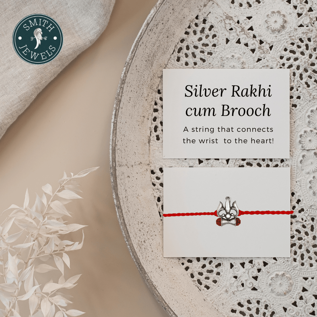 Trishul Damru Rakhi cum Brooch - Smith JewelsRakhi