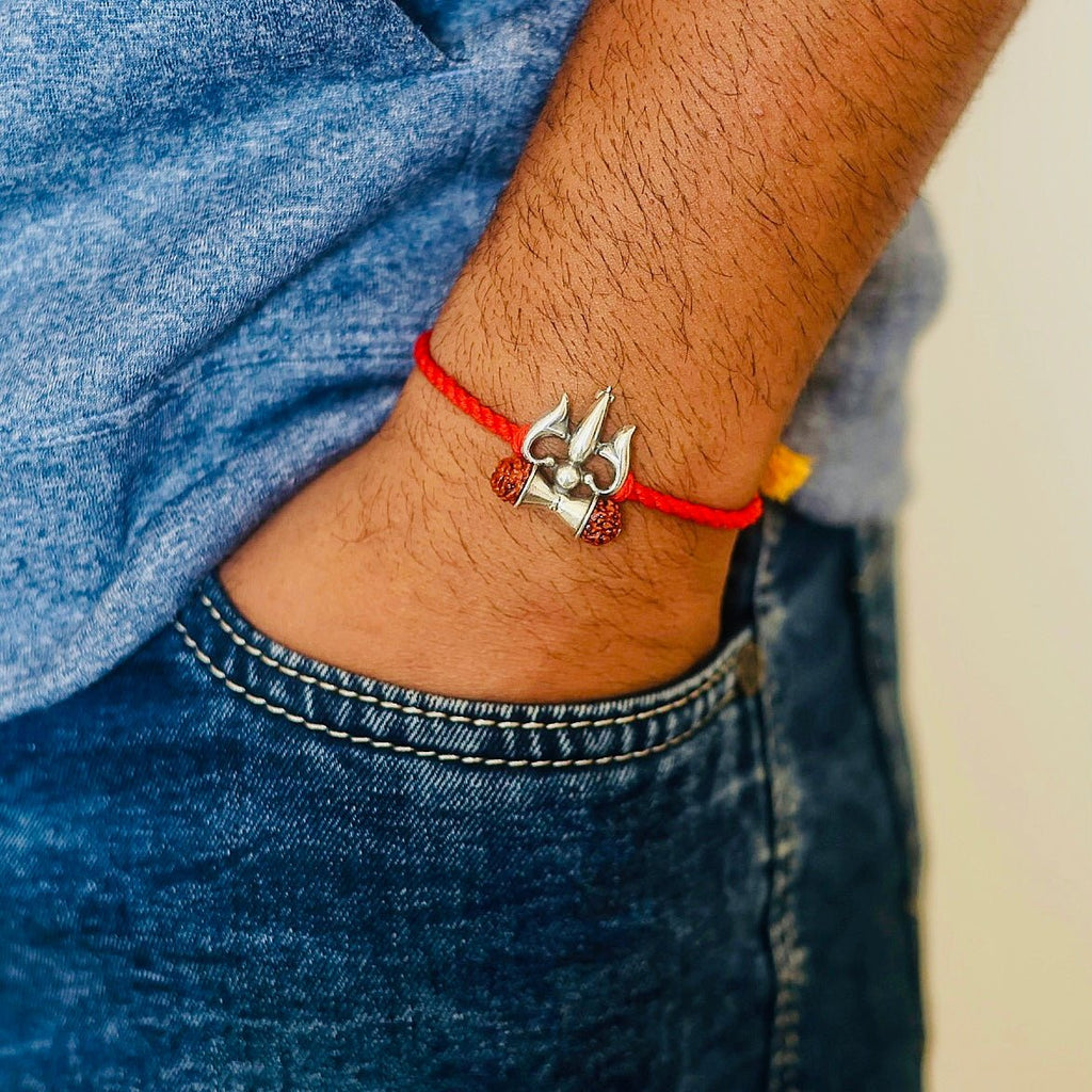 Trishul Damru Rakhi cum Brooch - Smith JewelsRakhi