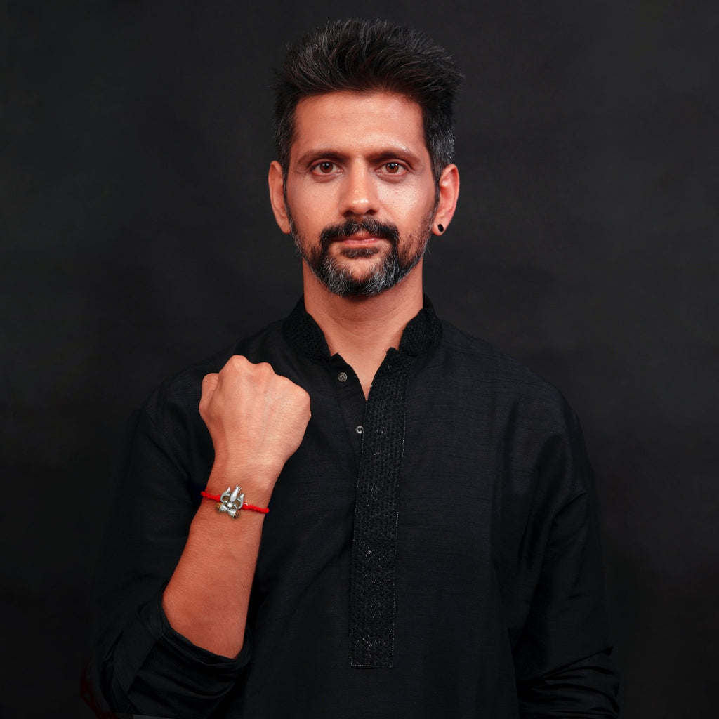 Trishul Damru Rakhi cum Brooch - Smith JewelsRakhi