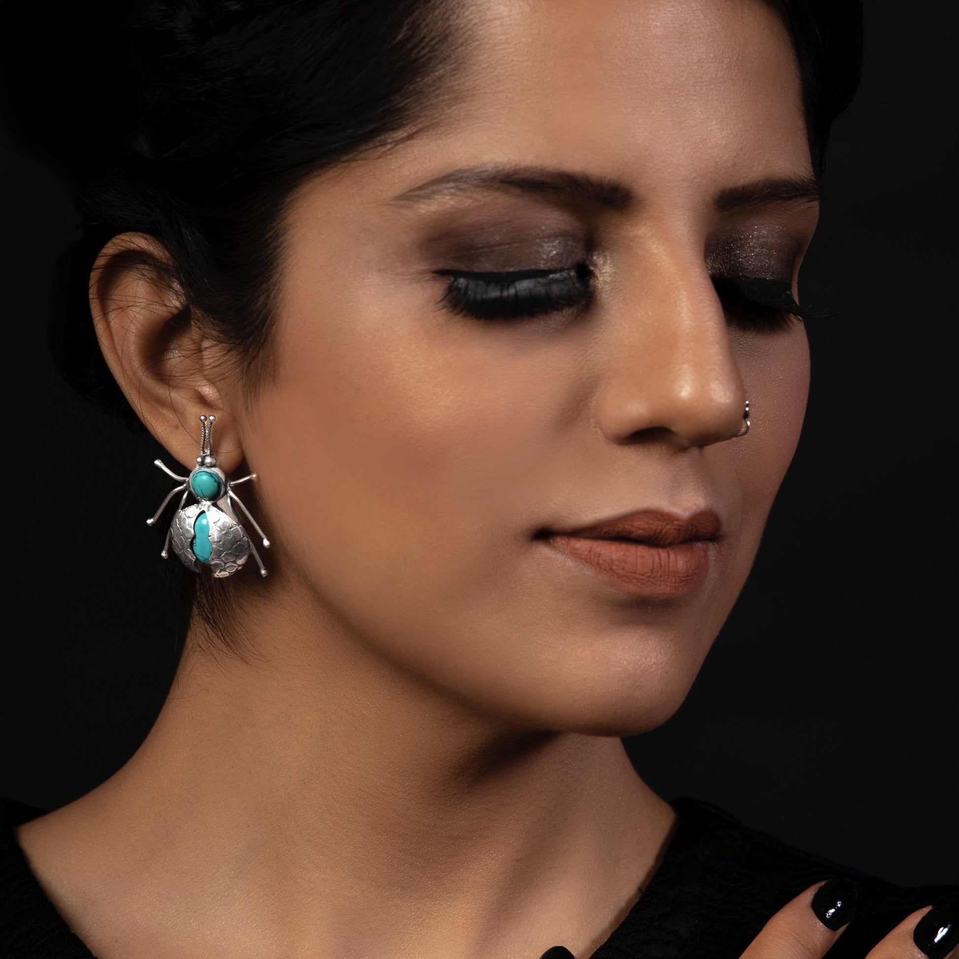 Turquoise Beetle Earrings - Smith Jewels
