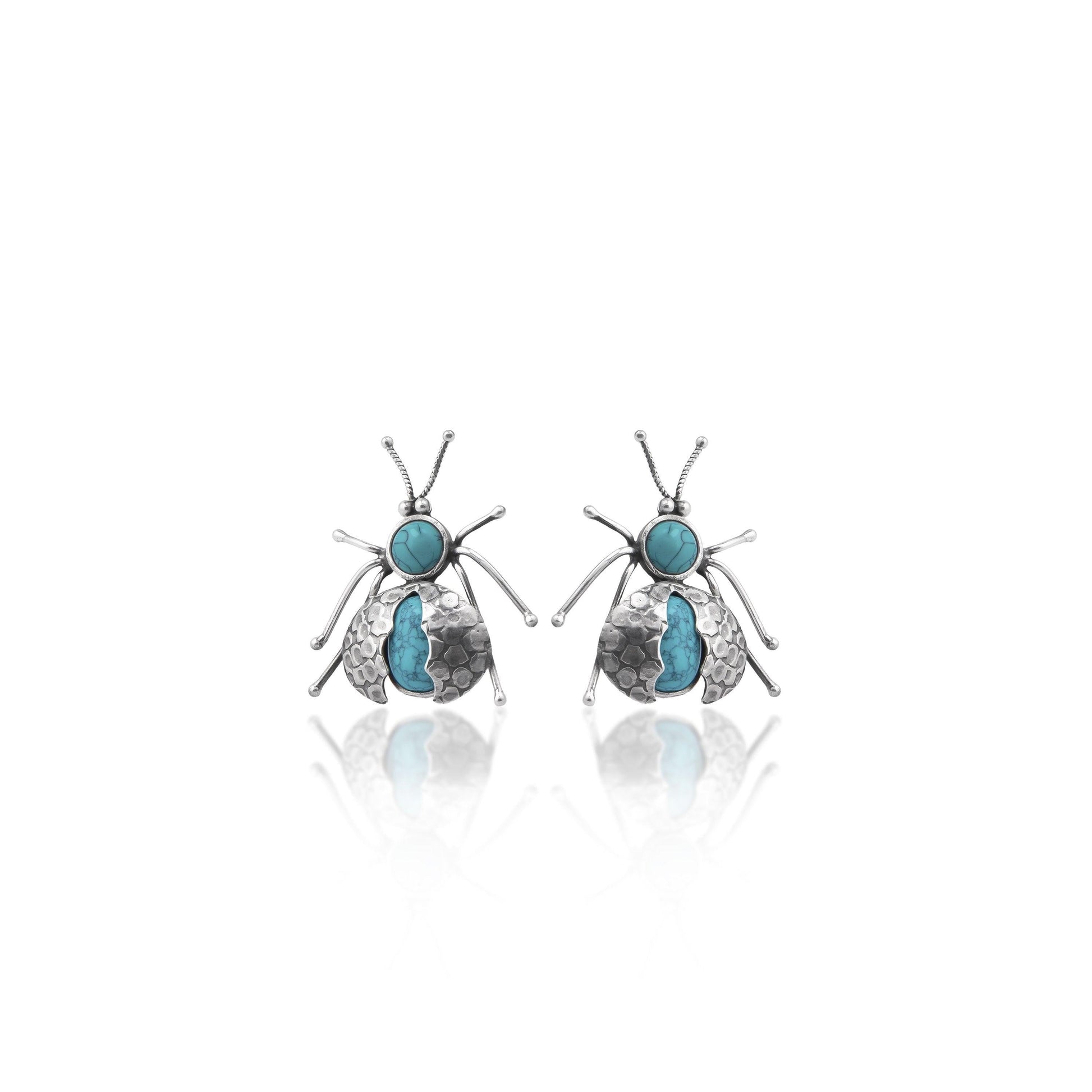 Turquoise Beetle Earrings - Smith Jewels