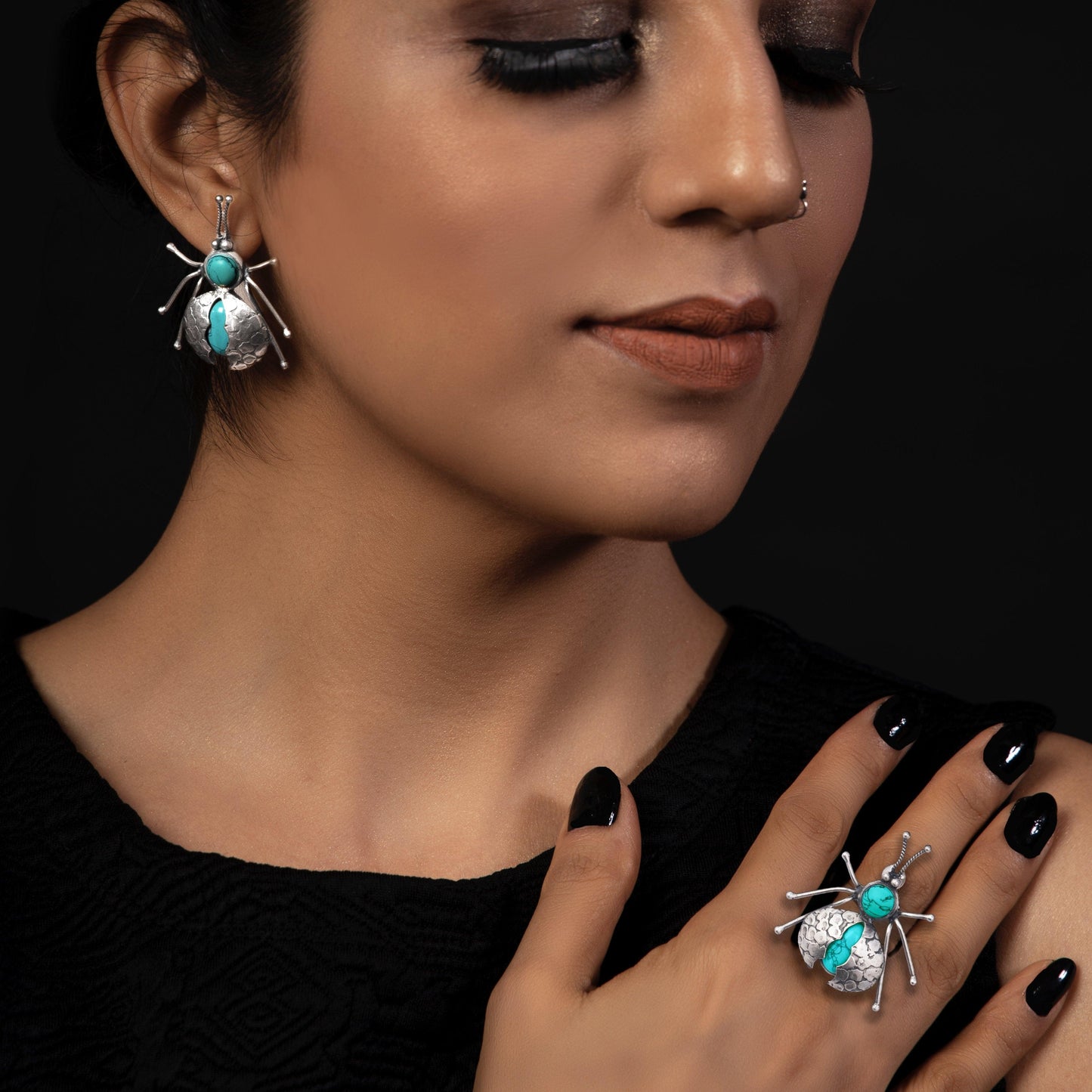 Turquoise Beetle Ring - Smith Jewels
