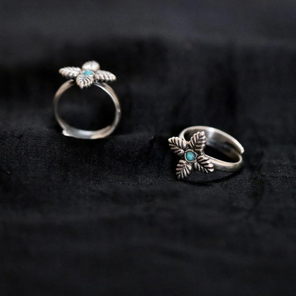 Turquoise Floral Toe-ring (Pair) - Smith Jewels