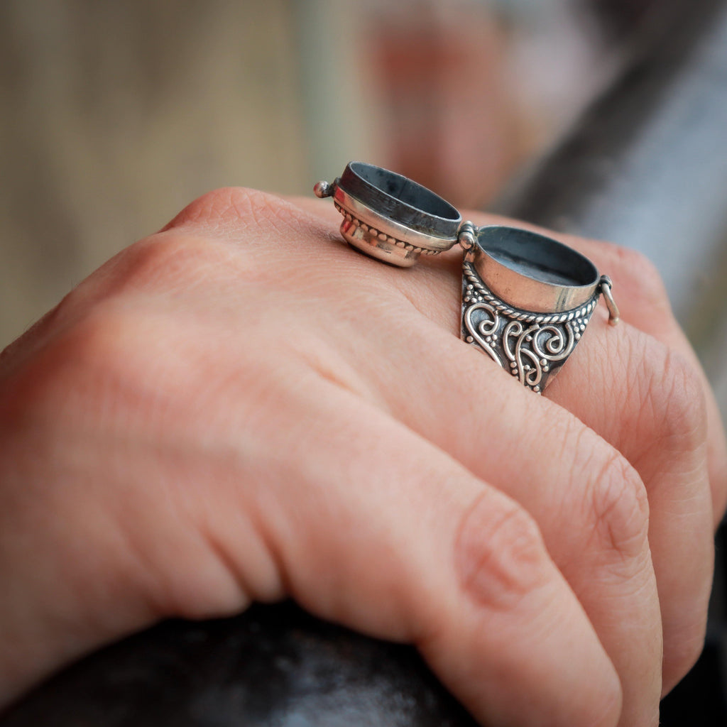 Unisex Blue Box Perfume/ Poison Ring - Smith Jewels