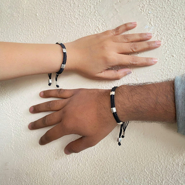 Unisex Square Beads Thread Bracelet - Smith Jewels