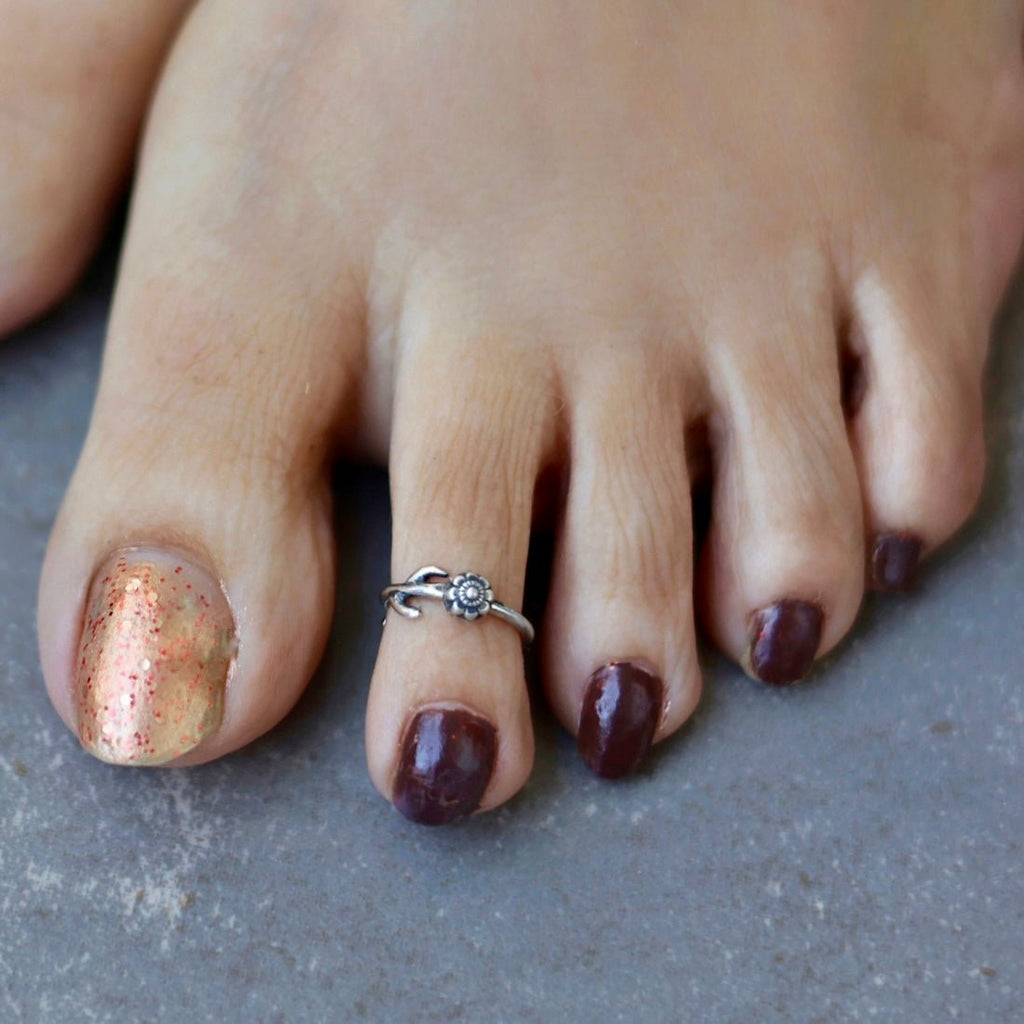 Wild Flower Toe - Rings (Pair) - Smith JewelsToering